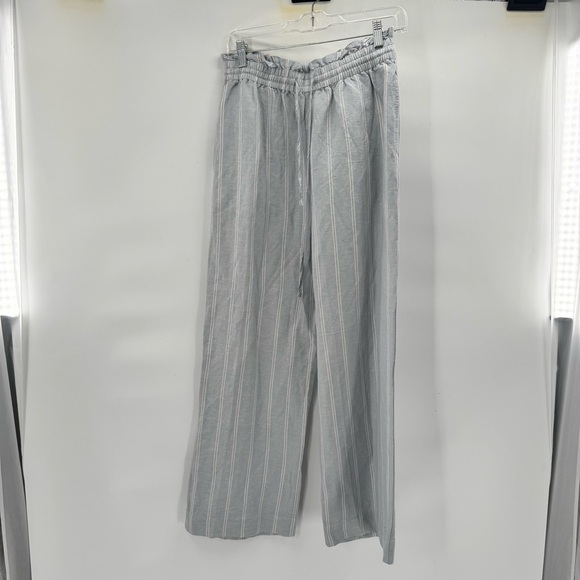 Madewell Light Gray Striped Pants wide leg size S - Picture 8 of 9